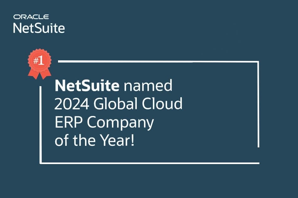 NetSuite #1 Global Cloud ERP-Company of the Year 2024